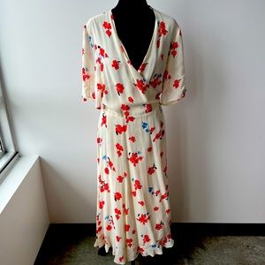 Reformation Napa in Chagall Floral Print Wrap Midi Dress